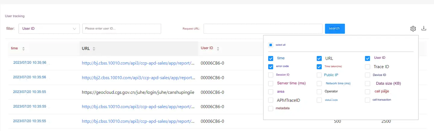 usertracing